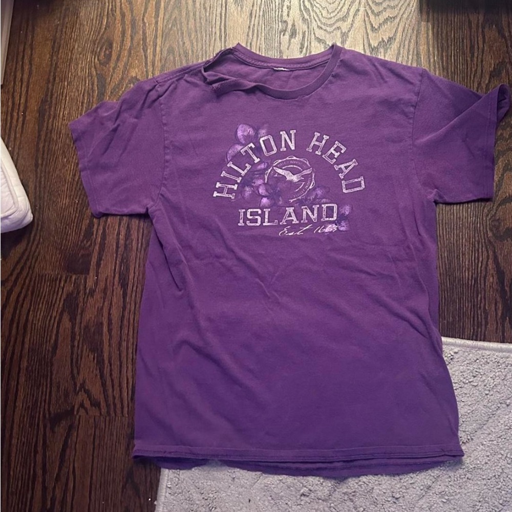 purple baggy shirt